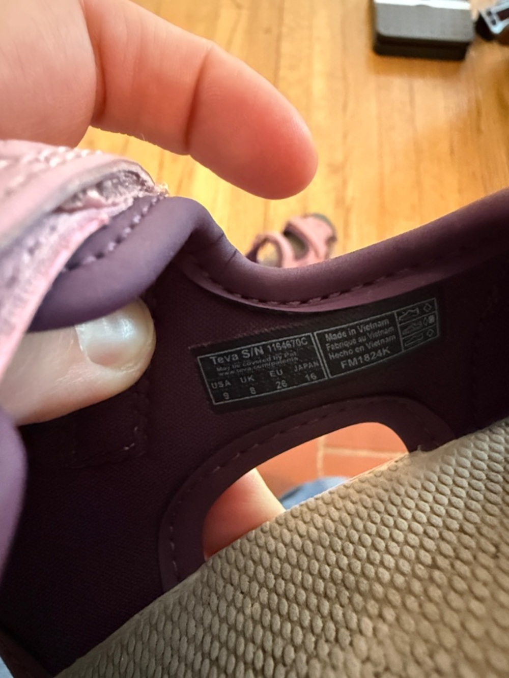 Teva Kids Purple and Light Pink Adjustable Sport Sandals Size 9 EUC - Picture 4 of 4